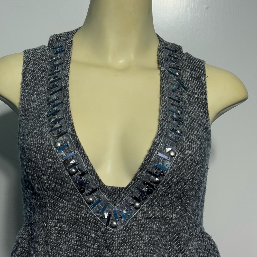 Anna Sui for Target Gossip Girls Collection Elegant Gray Sleeveless Dress 3 XS - Picture 4 of 16
